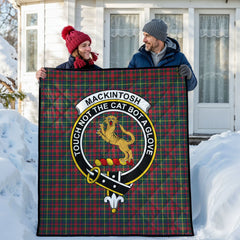 MacKintosh Hunting Modern Tartan Crest Quilt