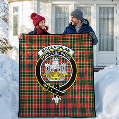 MacLachlan Hunting Modern Tartan Crest Quilt