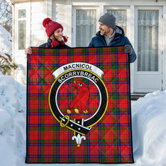 MacNicol (of Scorrybreac) Tartan Crest Quilt