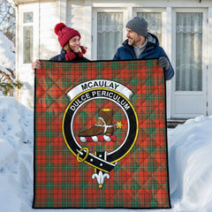 McAulay Ancient Tartan Crest Quilt