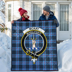 McKay Blue Tartan Crest Quilt