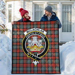 McLachlan Weathered Tartan Crest Quilt