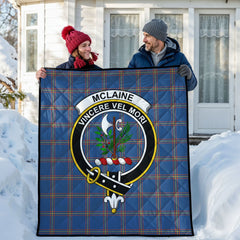 McLaine of Loch Buie Hunting Ancient Tartan Crest Quilt