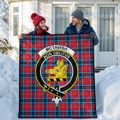 McTavish Modern Tartan Crest Quilt