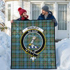 Paisley District Tartan Crest Quilt