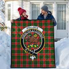 Pollock Tartan Crest Quilt