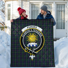 Purves Tartan Crest Quilt
