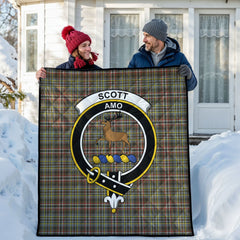 Scott Green Weathered Tartan Crest Quilt