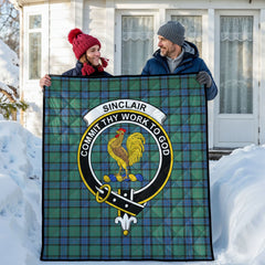 Sinclair Hunting Ancient Tartan Crest Quilt