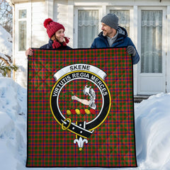 Skene Modern Tartan Crest Quilt