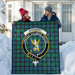 Stewart Old Ancient Tartan Crest Quilt