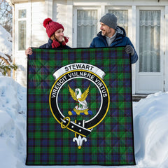 Stewart Old Modern Tartan Crest Quilt