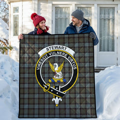 Stewart Old Weathered Tartan Crest Quilt