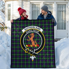 Sutherland Modern Tartan Crest Quilt