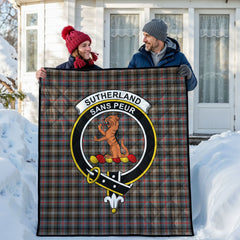 Sutherland Weathered Tartan Crest Quilt
