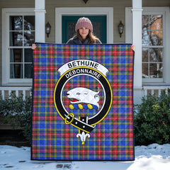 Bethune Modern Tartan Crest Quilt