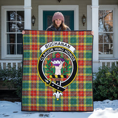 Buchanan Old Sett Tartan Crest Quilt
