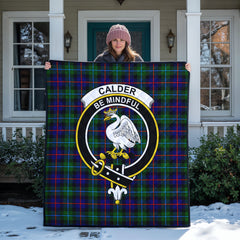 Calder (Calder-Campbell) Tartan Crest Quilt