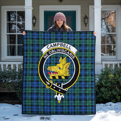 Campbell Ancient 02 Tartan Crest Quilt