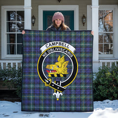 Campbell Argyll Modern Tartan Crest Quilt