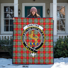 Chattan Tartan Crest Quilt