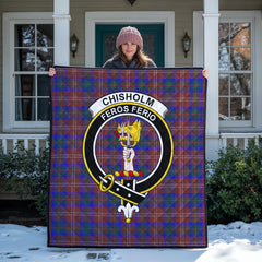 Chisholm Hunting Modern Tartan Crest Quilt