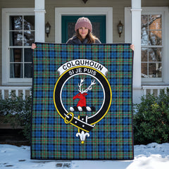 Colquhoun Ancient Tartan Crest Quilt