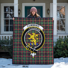 Cumming Hunting Ancient Tartan Crest Quilt