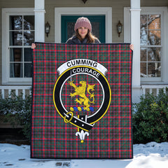 Cumming Hunting Modern Tartan Crest Quilt