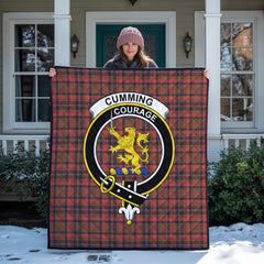 Cumming Hunting Weathered Tartan Crest Quilt