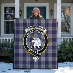 Cunningham Dress Blue Dancers Tartan Crest Quilt