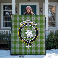 Cunningham Dress Green Dancers Tartan Crest Quilt
