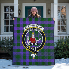Elphinstone Tartan Crest Quilt