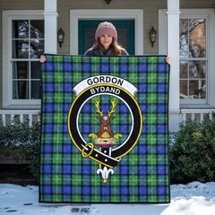 Gordon Old Ancient Tartan Crest Quilt