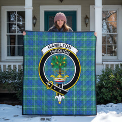 Hamilton Hunting Ancient Tartan Crest Quilt