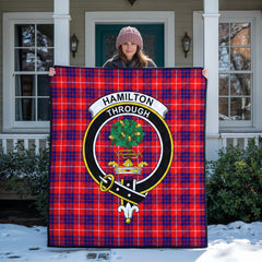 Hamilton Modern Tartan Crest Quilt