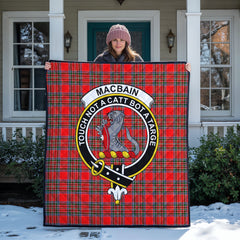 MacBain Tartan Crest Quilt