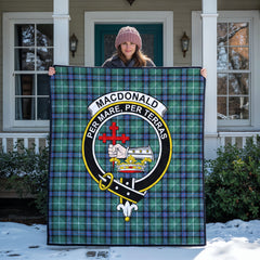 MacDonald of the Isles Hunting Ancient Tartan Crest Quilt