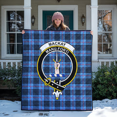 MacKay Blue Tartan Crest Quilt