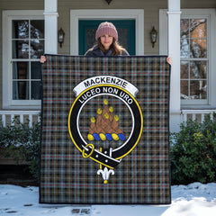 MacKenzie Weathered Tartan Crest Quilt
