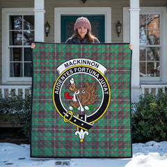 MacKinnon Hunting Ancient Tartan Crest Quilt