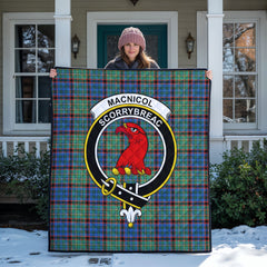 MacNicol Hunting Ancient Tartan Crest Quilt