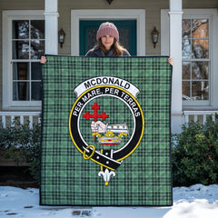 McDonald Lord of the Isles Hunting Tartan Crest Quilt