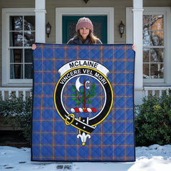 McLaine of Loch Buie Hunting Ancient Tartan Crest Quilt