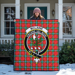 McLaine of Loch Buie Tartan Crest Quilt