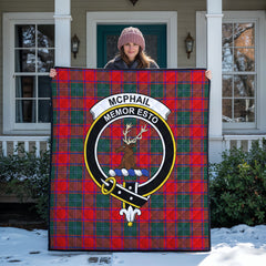 McPhail Clan Tartan Crest Quilt
