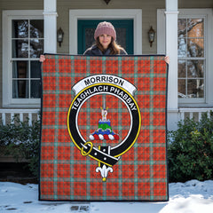 Morrison Red Ancient Tartan Crest Quilt