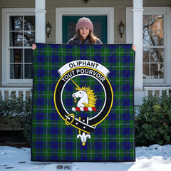 Oliphant Modern Tartan Crest Quilt