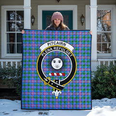 Pitcairn Hunting Tartan Crest Quilt