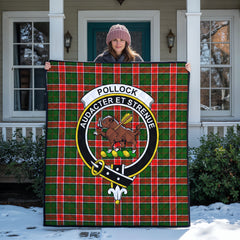 Pollock Tartan Crest Quilt